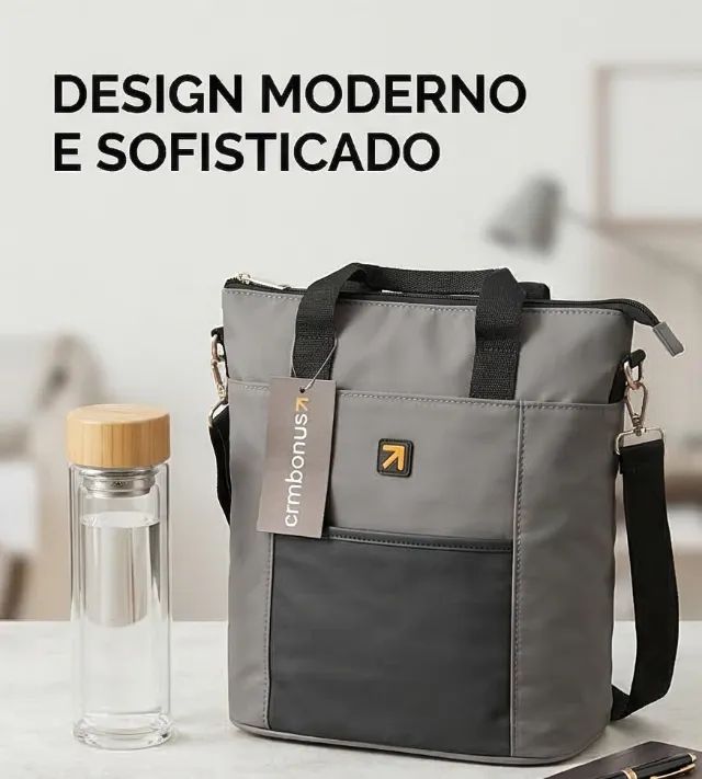 Bolsa Térmica CRMBONUS Cinza + Preto
