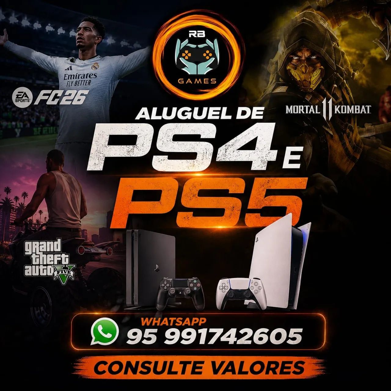Aluguel de PS4