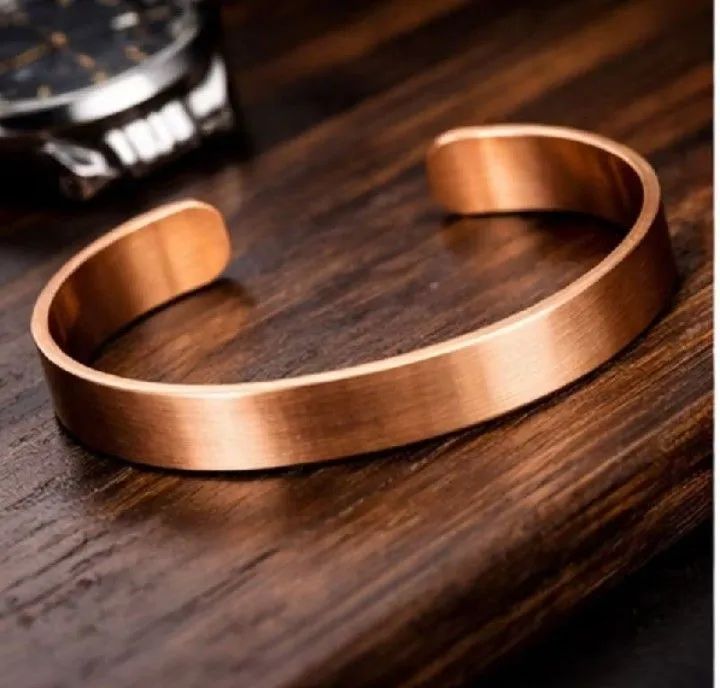 Pulseira de cobre natural artesanal ajustável  - Foto 4