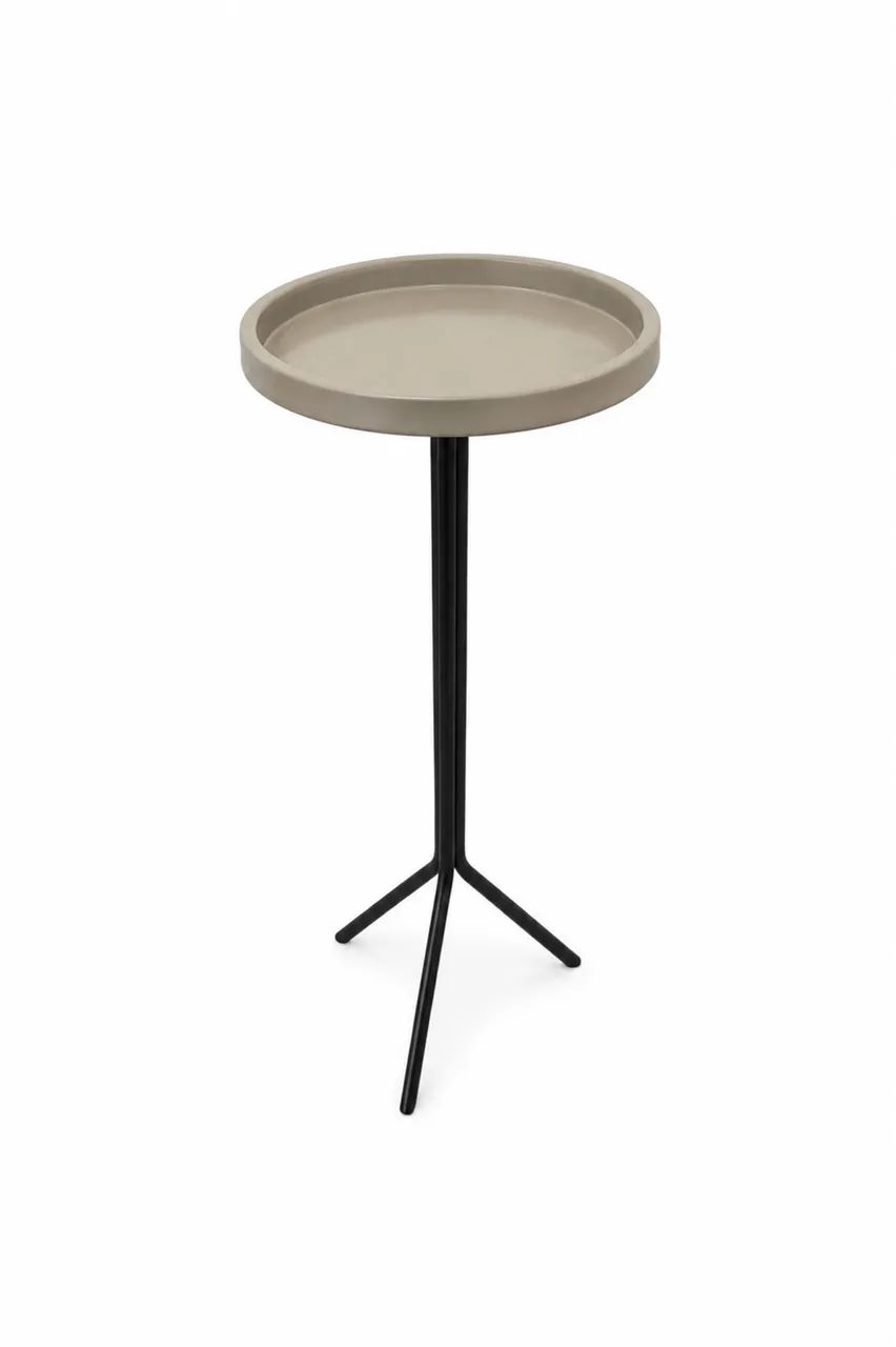 Mesa Lateral de Apoio Redonda Compacta 25cm Design Moderno Sofá Sala Quarto 