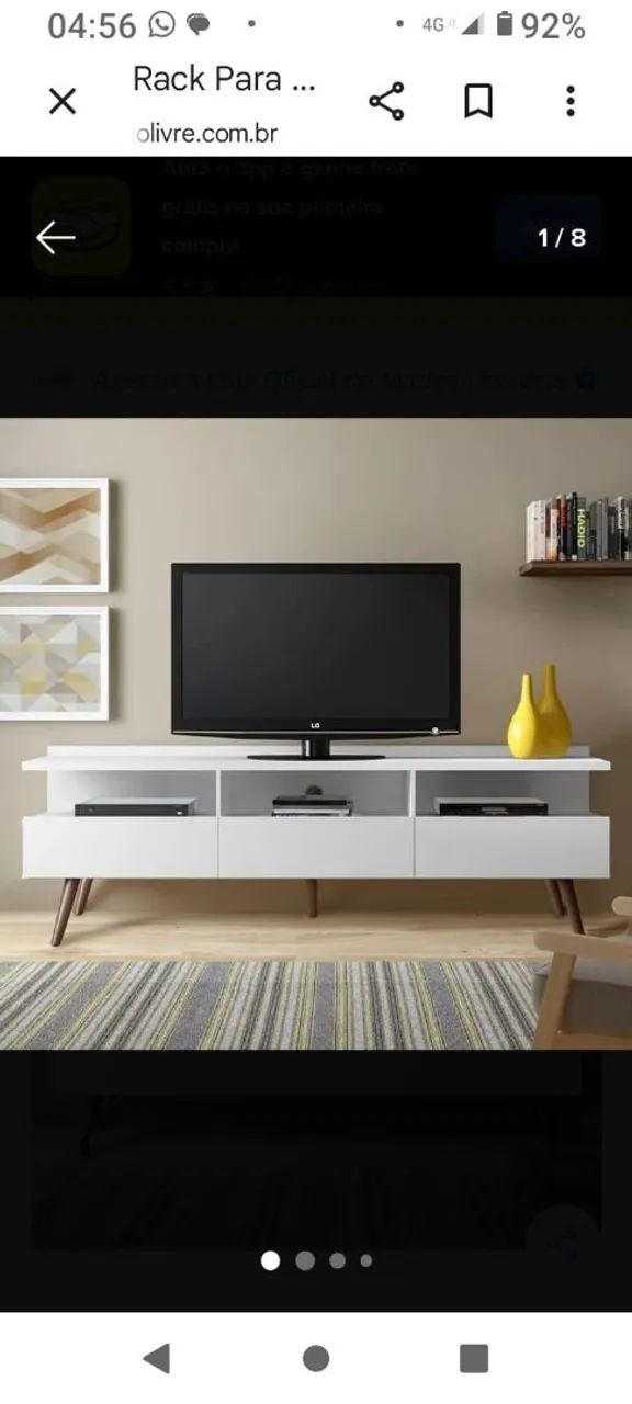 Rack para TV até 65 polegadas Madesa londres
