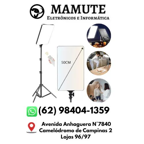 Placa Iluminadora Led Efeito Ring Light Com Controle E Tripé