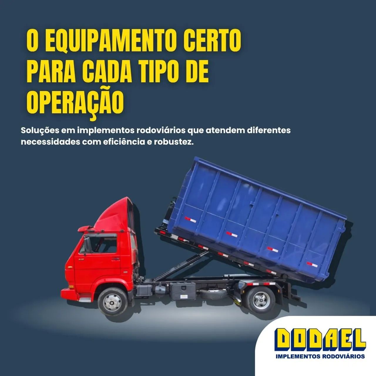 Equipamento roll on e caçambas 
