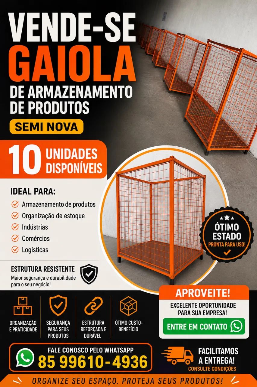 Gaiola de armazenamento de produtos semi nova  - Foto 3
