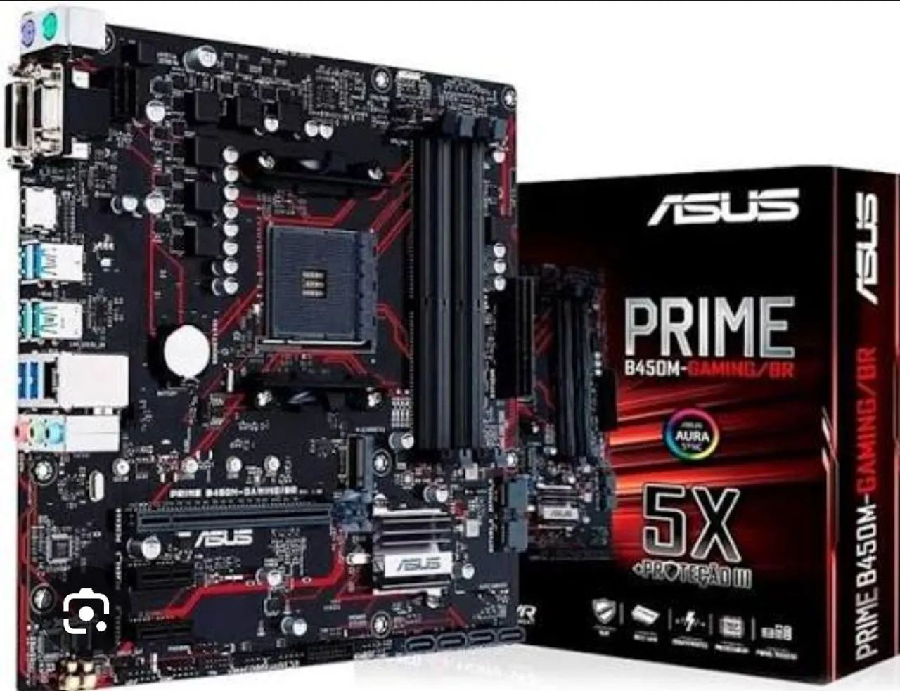 Placa mãe Asus gaming B450 usada 