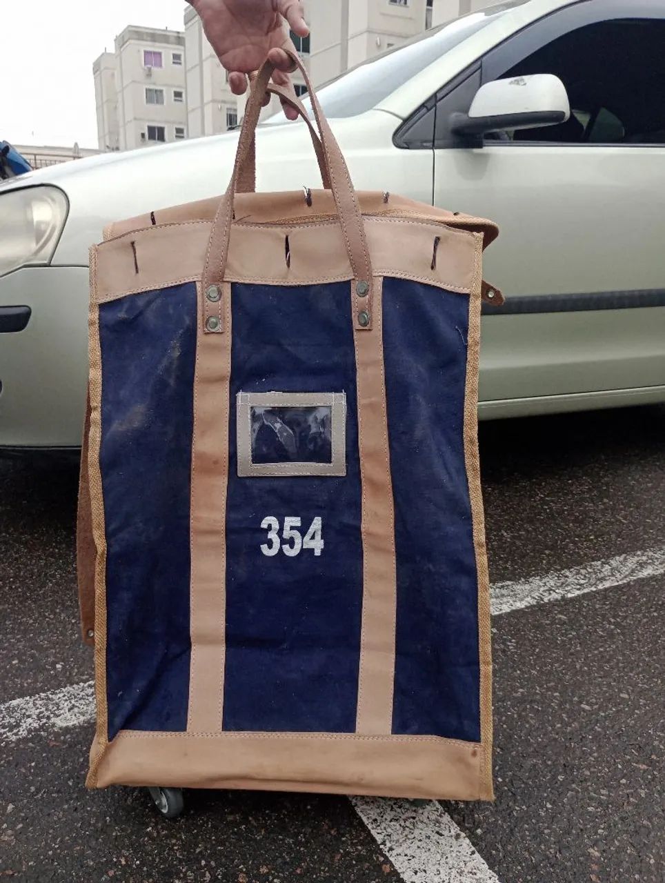 Bolsa carinho com rodinha para carga