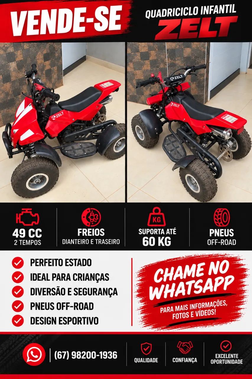 Quadriciculo 49cc  - Foto 2