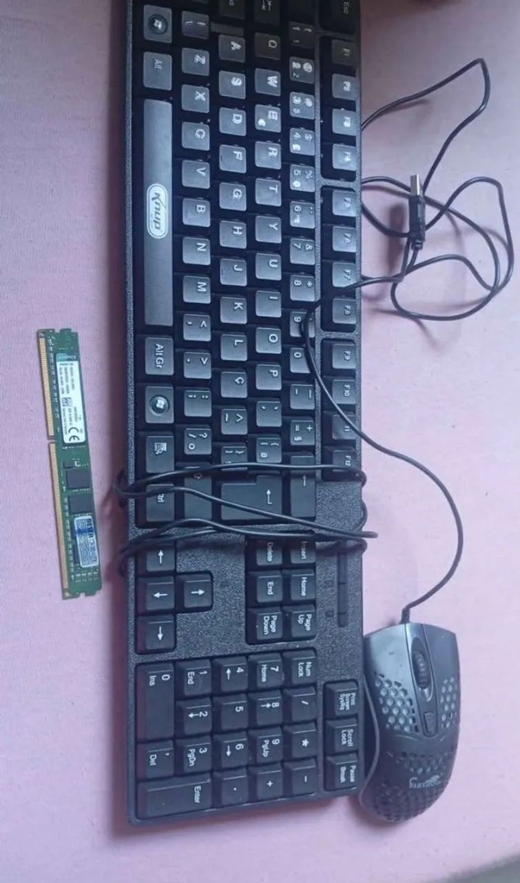 Kit PC Teclado + Mouse Gamer + Memória 4GB DDR4 -