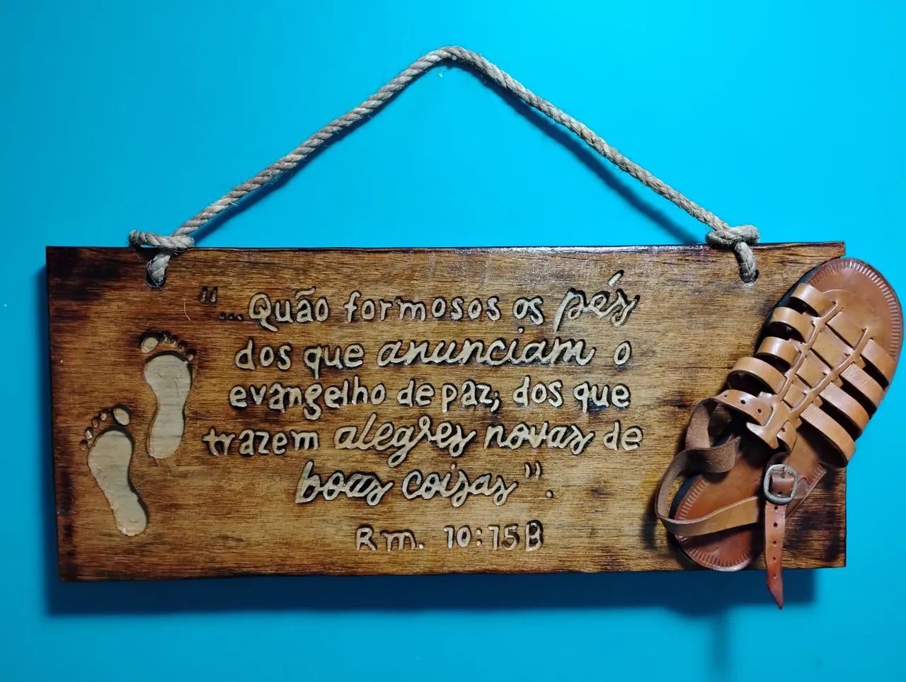 Placa Decorativa de Madeira Rústica 