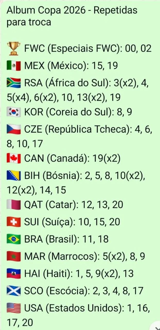 Troca de figurinhas da Copa 2026 - Foto 2