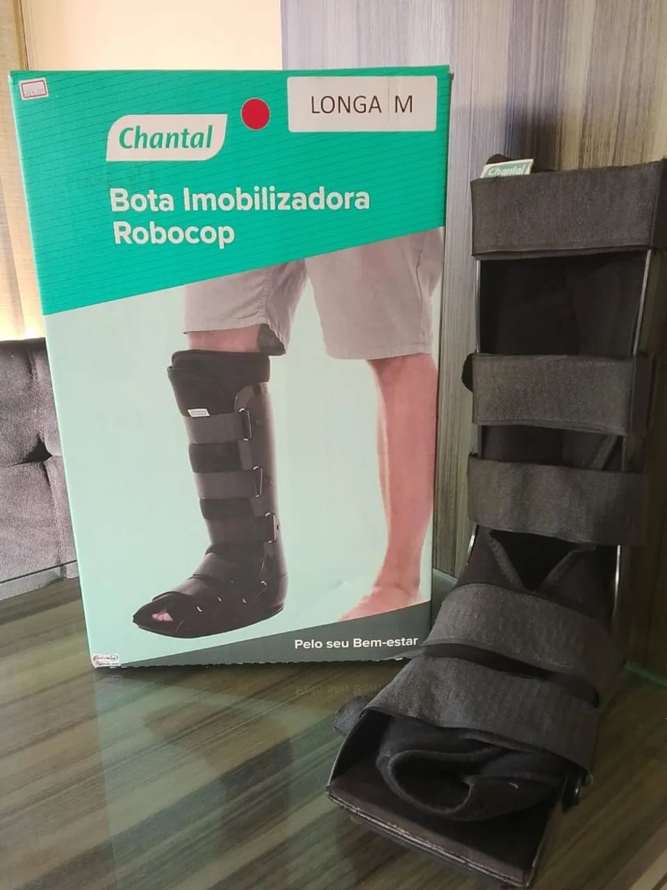 Kit Ortopédico Bota Robocop Longa M + Par Muletas Alumínio - Foto 5