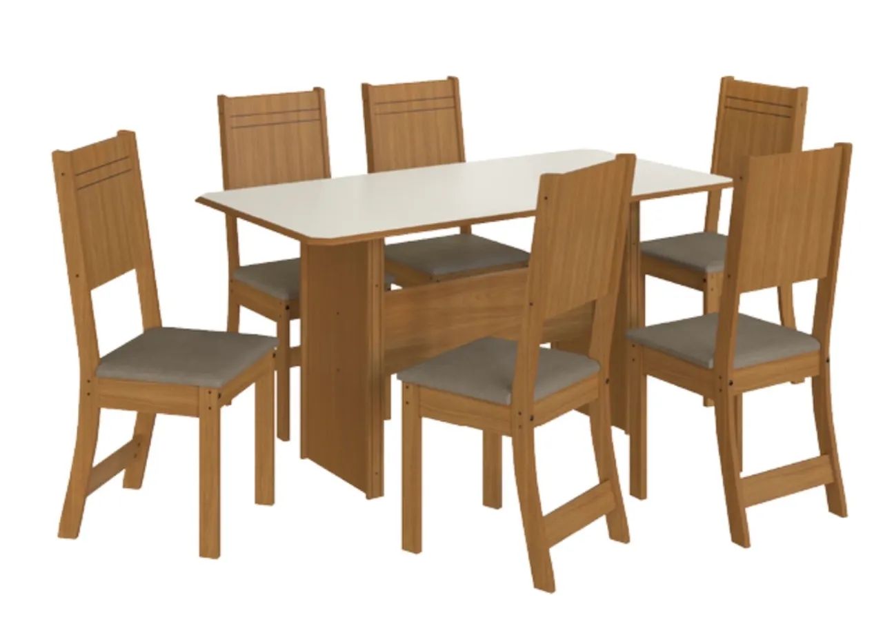 Mesa de Jantar com 6 Cadeiras