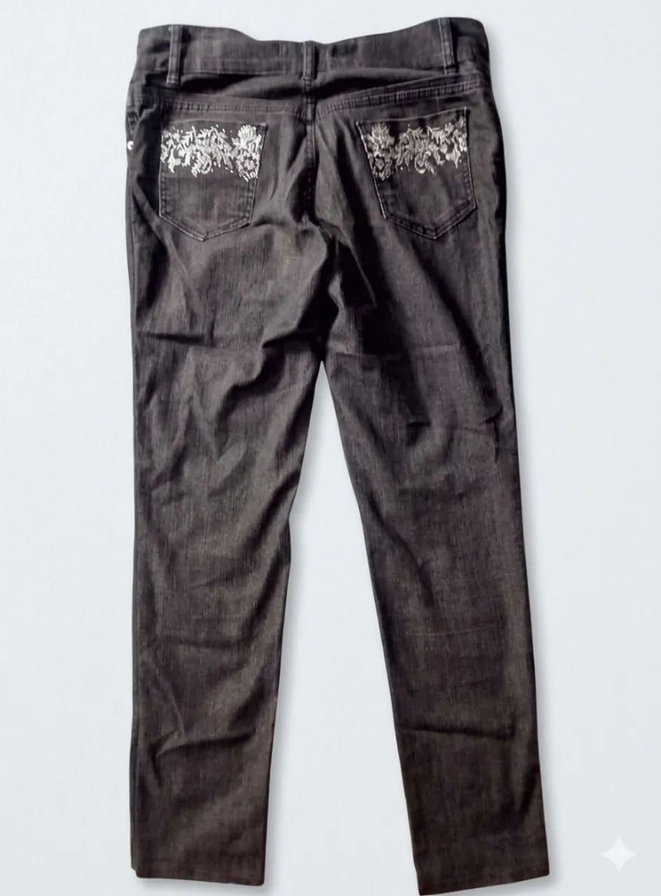 Calça Dardak Jeans Preta Feminina n° 42 - Foto 2