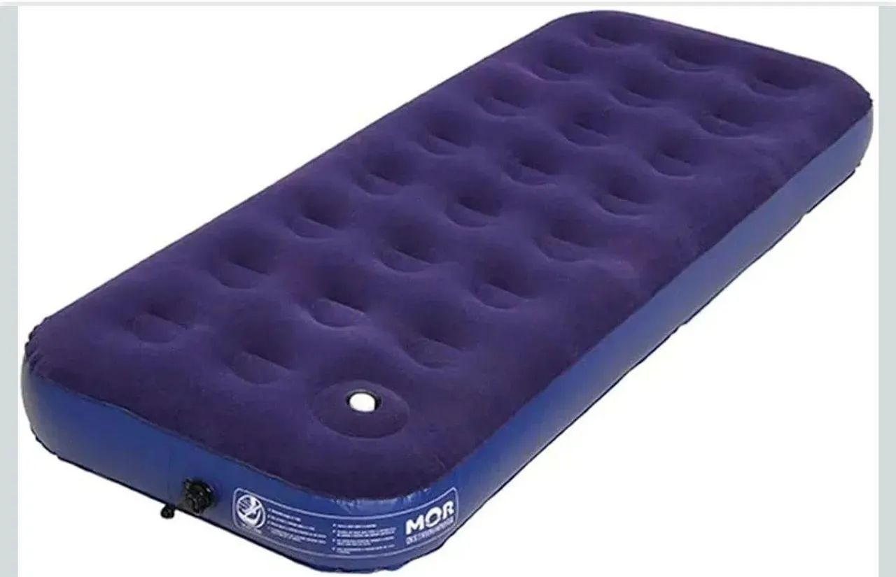 Colchão inflável solteiro MOR com fole - Azul 