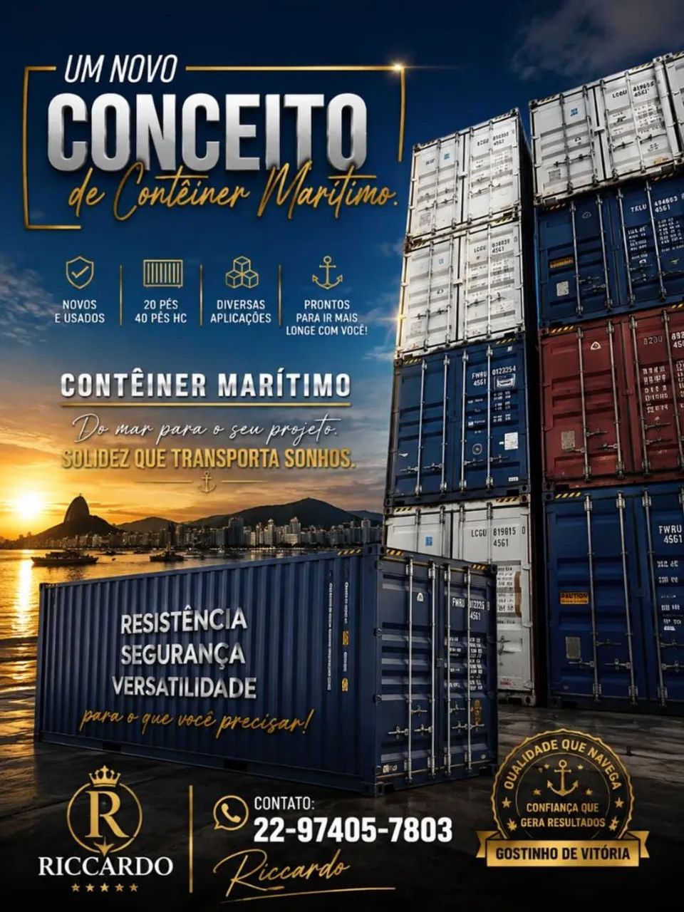 Contêineres Marítimos novos e usados 