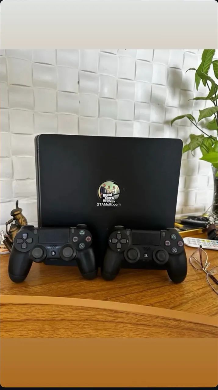 PS 4 slim e 4 jogos  - Foto 3