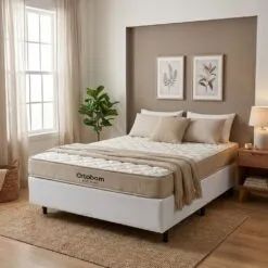 Base Box Casal + Colchão D45 Fit Ortobom - Entrega Rápida