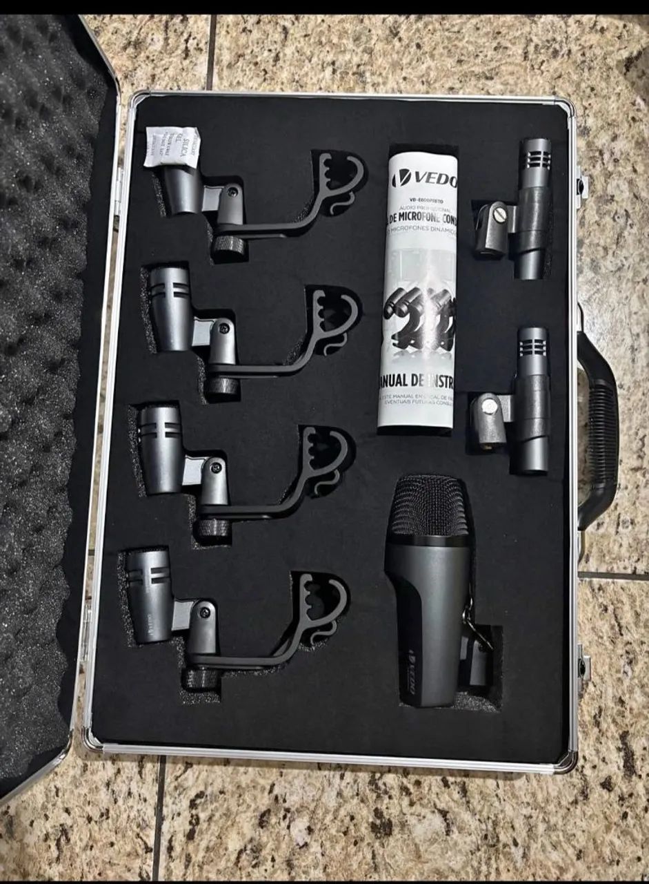 Kit de Microfones Vedo  para Bateria 7 Peças