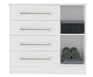 Cômoda Sapateira C/ 1 Porta e 4 Gavetas Malibu New - JA (ENTREGA IMEDIATA) - Foto 4