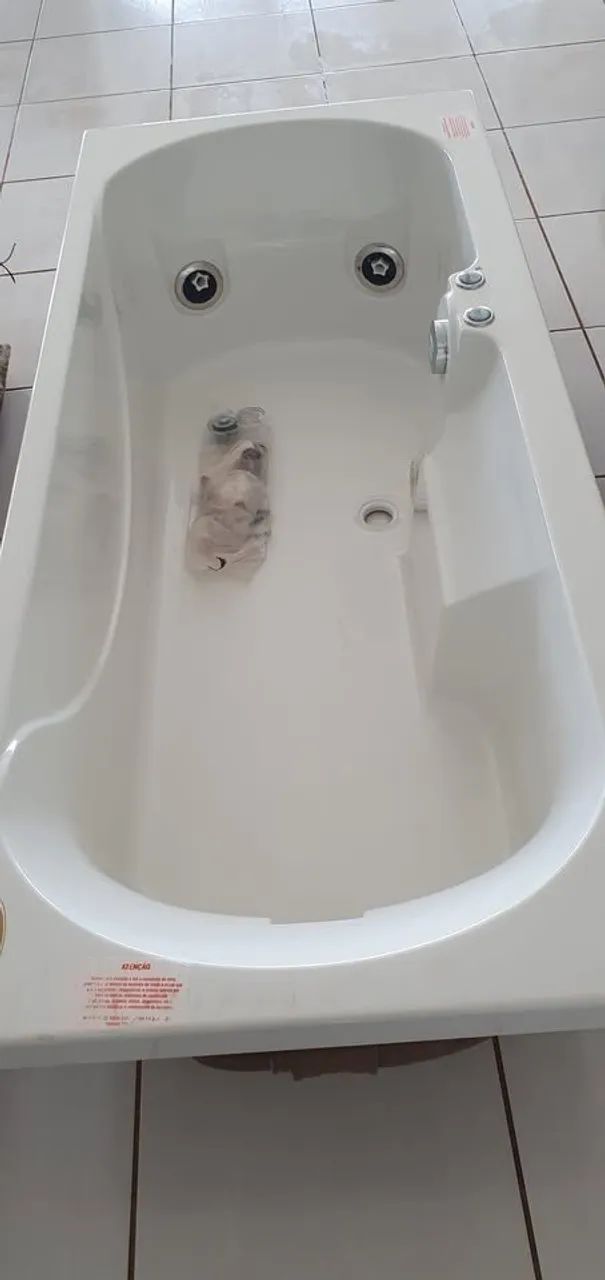 Banheira de Hidromassagem tam 1,70X0,75 cor Branca Marca Jacuzzi - completa c/ motor e aqu - Foto 2