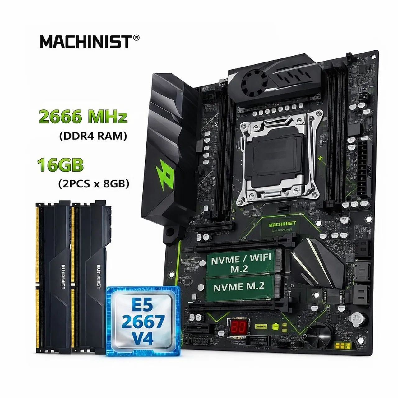 Kit Upgrade Xeon E5-2667 V4 + X99 MACHINIST MR9A PRO + 16GB RAM 2666MHz