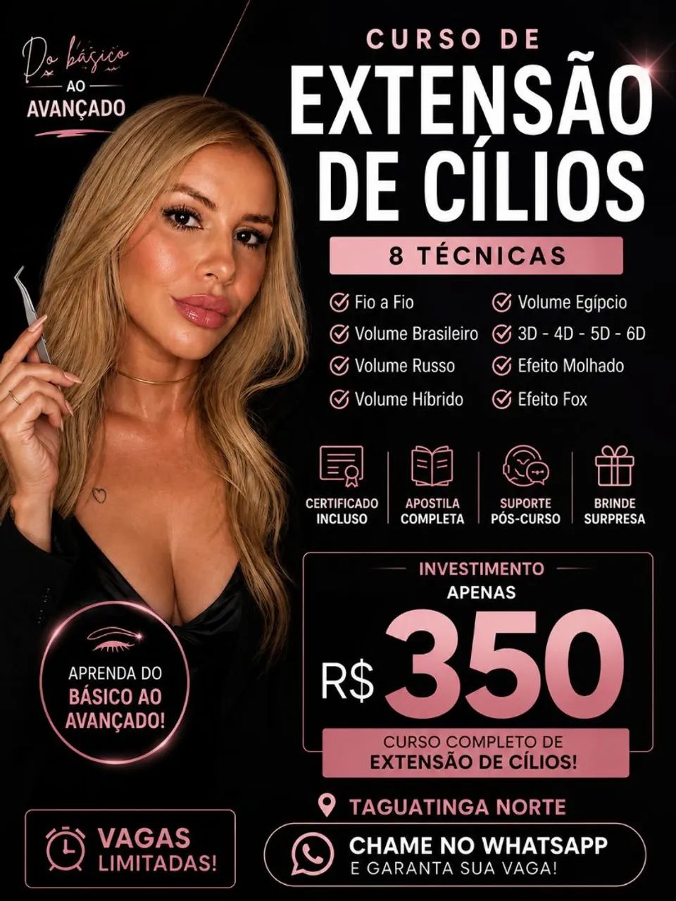 CURSO VIP EXTENSÃO DE CÍLIOS 