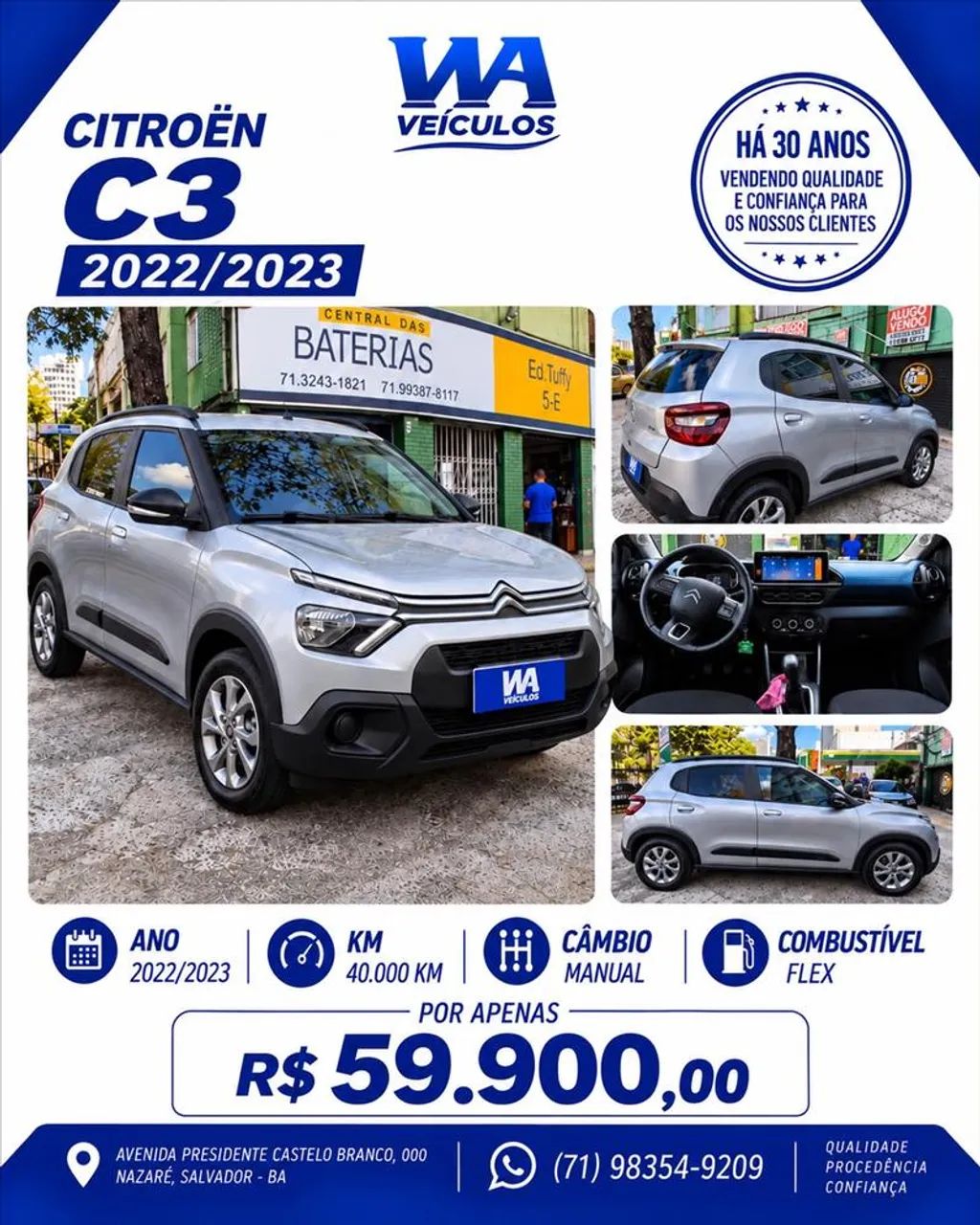 Citroën C3 C3 Feel 1.0 Flex 6V 5p Mec. 2023