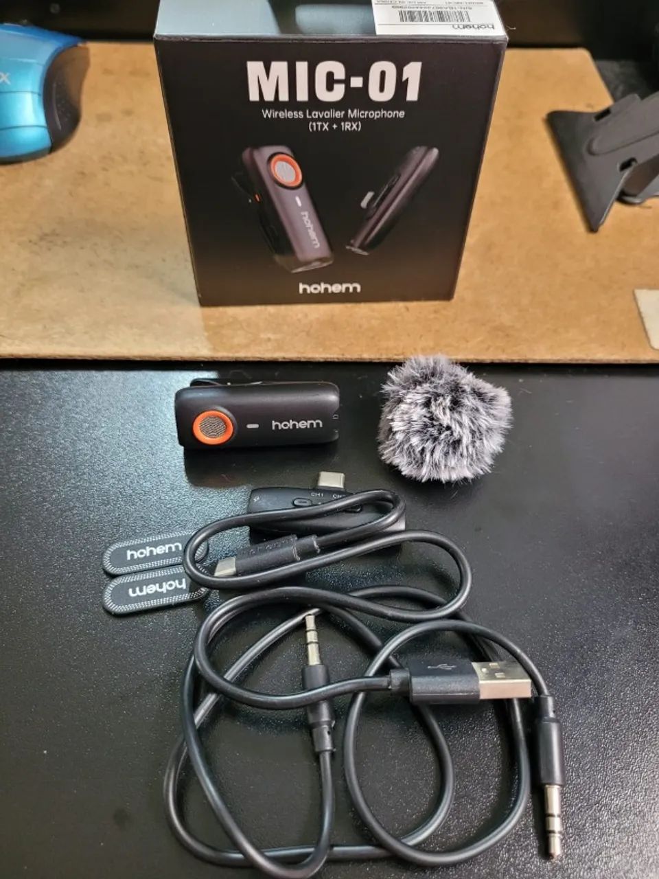 Microfone de Lapela Sem Fio Hohem MIC-01 (USB-C) - Foto 5