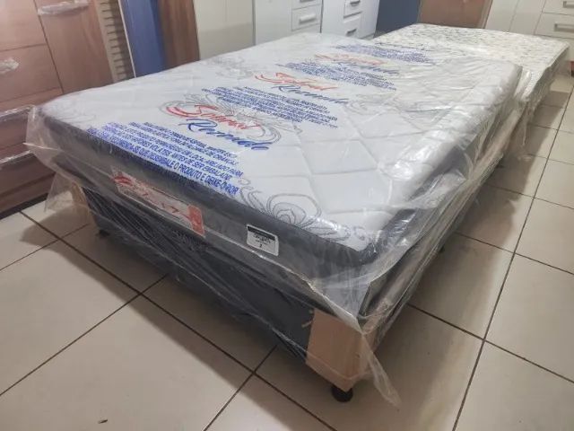 Cama Box Casal Colchão D33 com Pilow Top - Entrega Grátis 