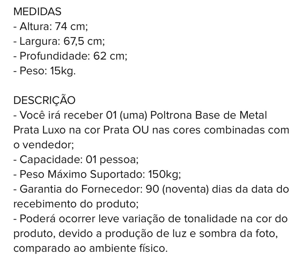 Poltronas estrutura metal prateado e assento em courino marrom. - Foto 3