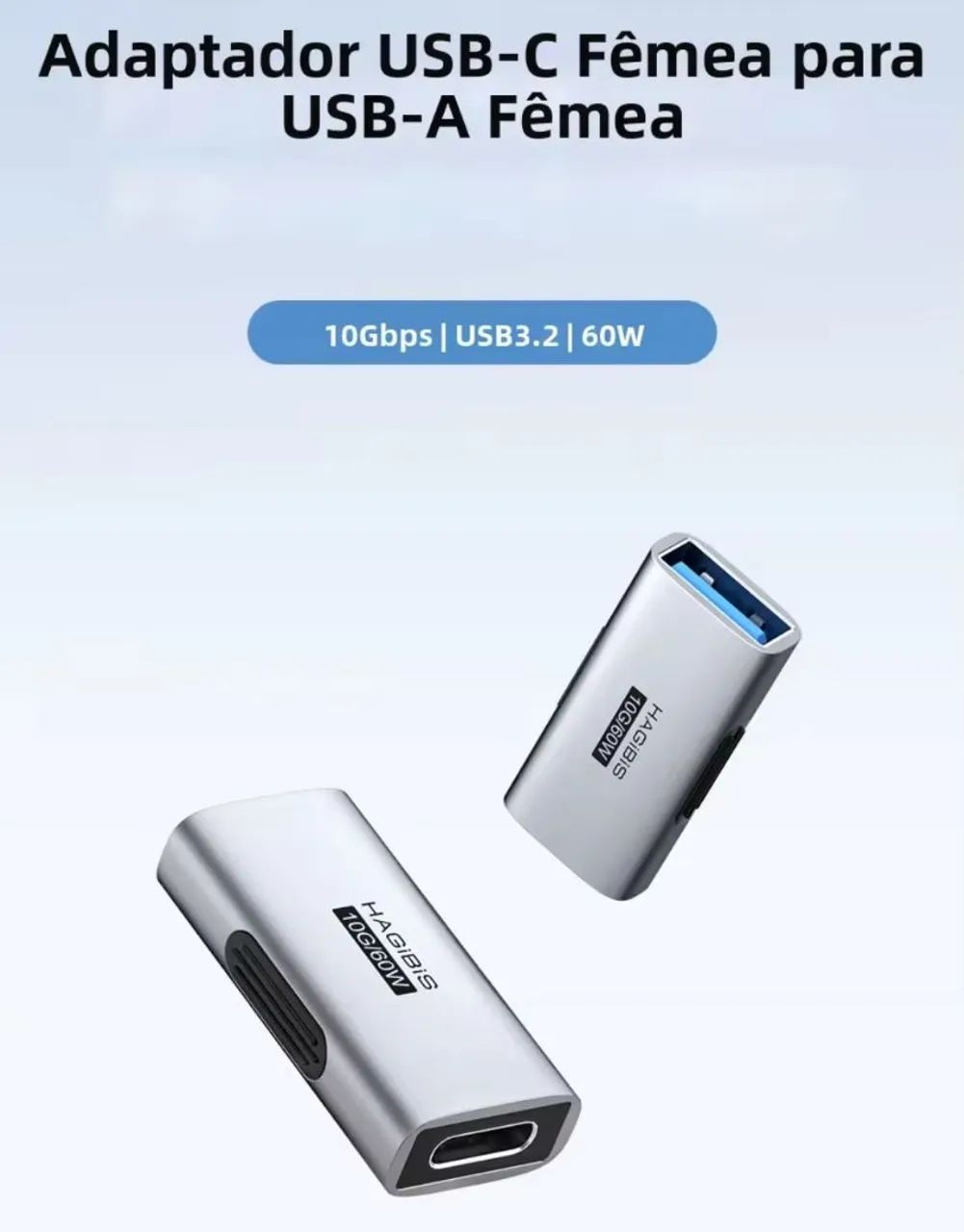 Adaptador USB-C Tipo C para USB-A - Foto 2