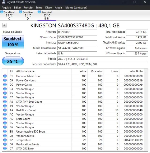 SSD Kingston A400 480GB - Foto 2
