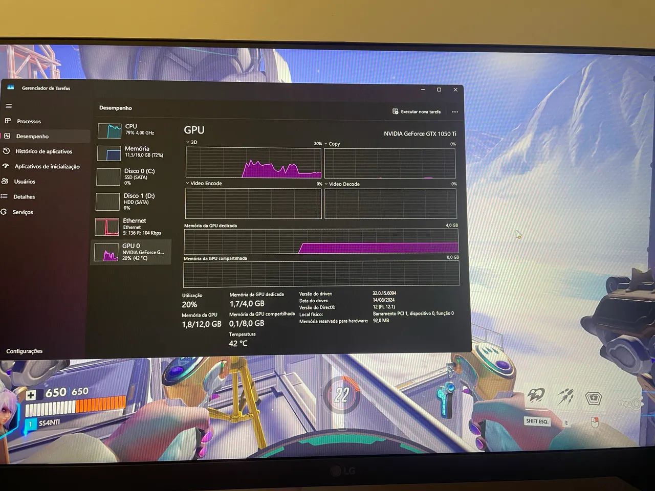 Placa de Vídeo GTX 1050 TI 4GB ASUS - Foto 5