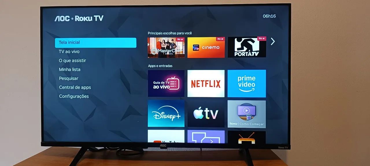 Smart TV 43" FULL HD AOC Roku TV 43S5045/78G HDMI 1 USB Wifi - Foto 2