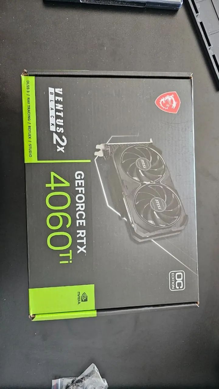 Placa De Video RTX 4060 Ti Ventus 2X Oc Black 8GB Msi