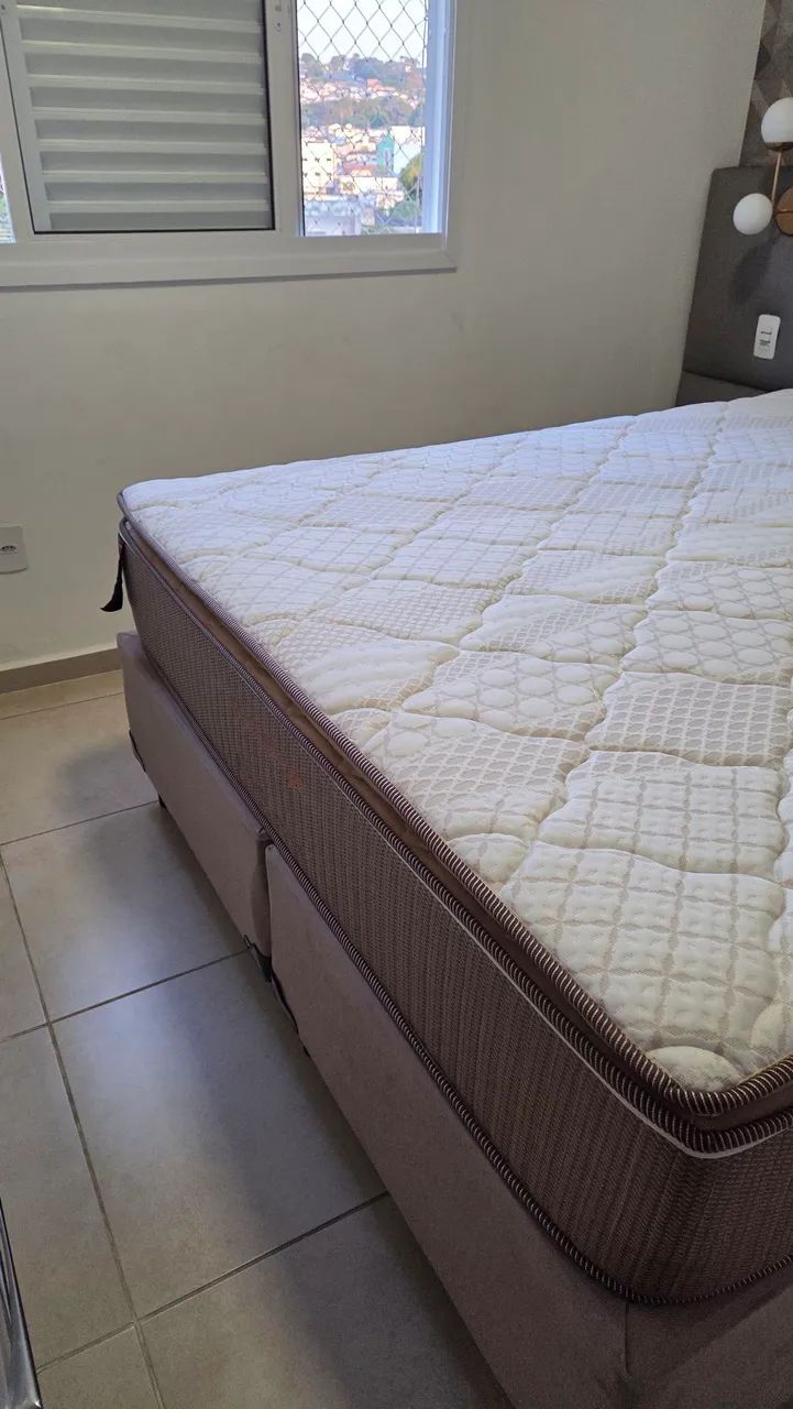 Cama box Queen e colchão  - Foto 2