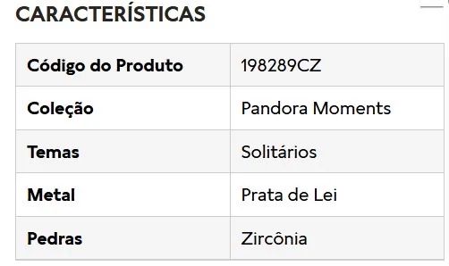 Anel Solitário Noivado Pandora - Foto 3