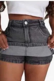 Short Saia Jeans Feminino 