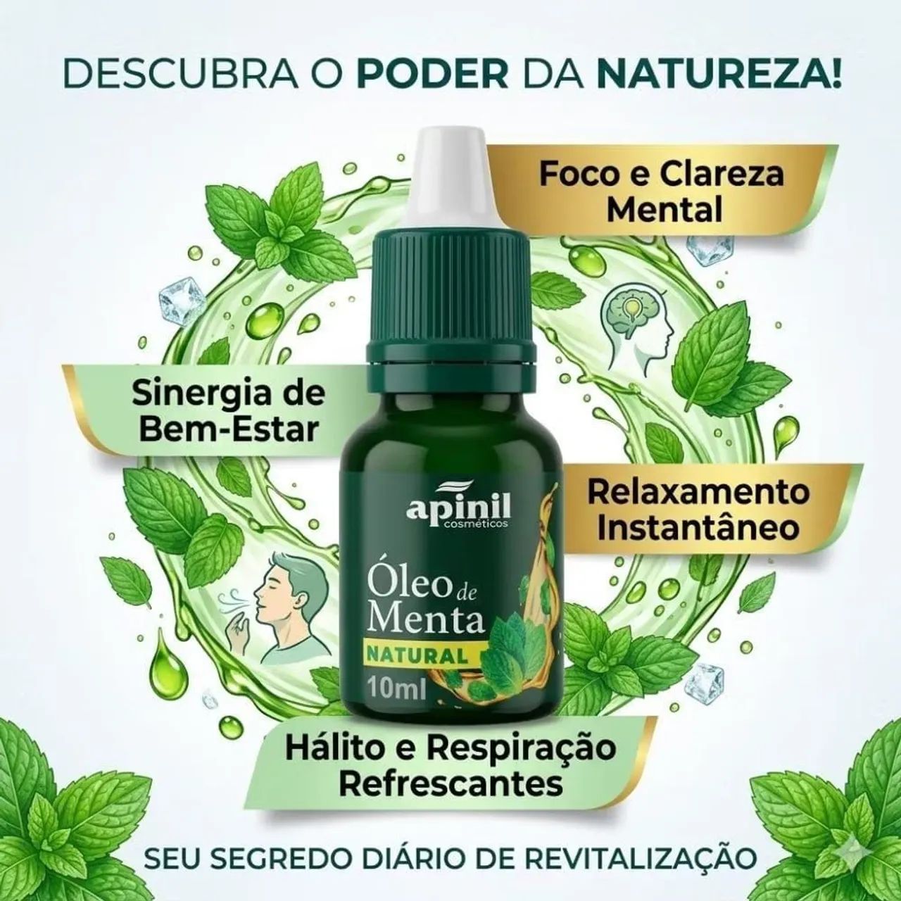 Óleo de menta natural 