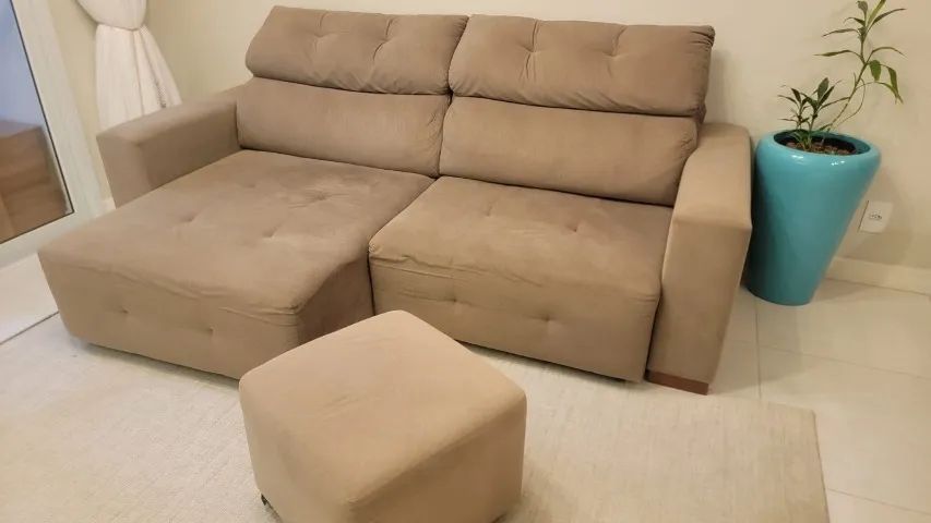 SOFÁ RETRÁTIL E RECLINÁVEL DA HABITATO SOFA  + PUFF   