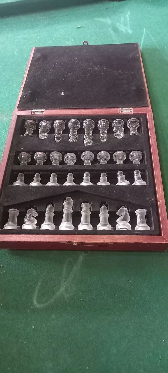 Jogo xadrez vidro
