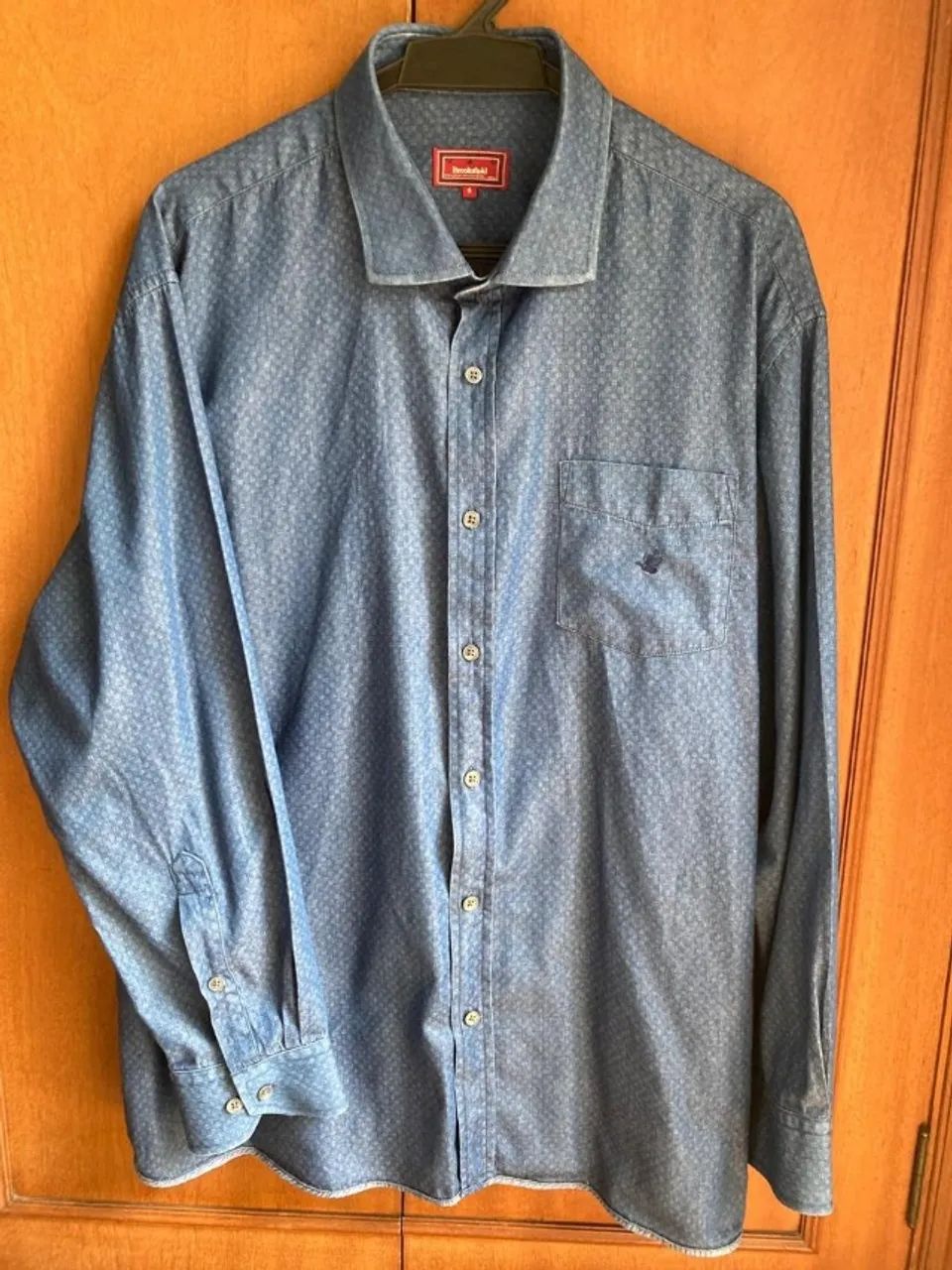 Camisa casual Brooksfield manga longa estampada 