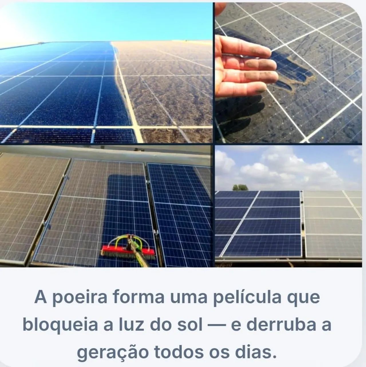 Limpeza de placa solar 