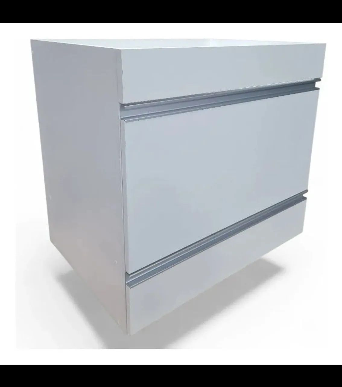 Gabinete de banheiro MDF branco 15 mm para pia de sobrepor  - Foto 5