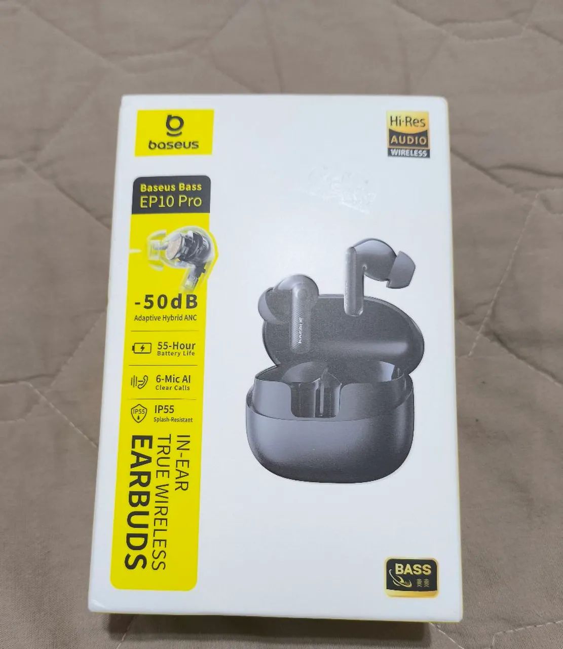 Fone de ouvido Bluetooth Baseus EP10 Pro ANC com cancelamento de ruído - Foto 4