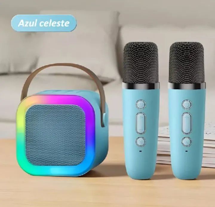 caixa de som Karaoke Com 2 Microfones