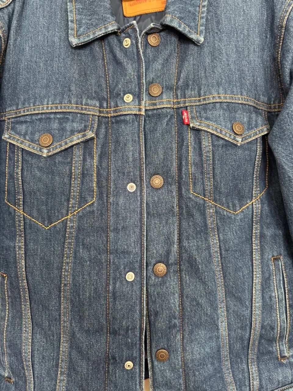 Jaqueta Jeans Levi's puffer 650 Fill Down rara - Foto 4