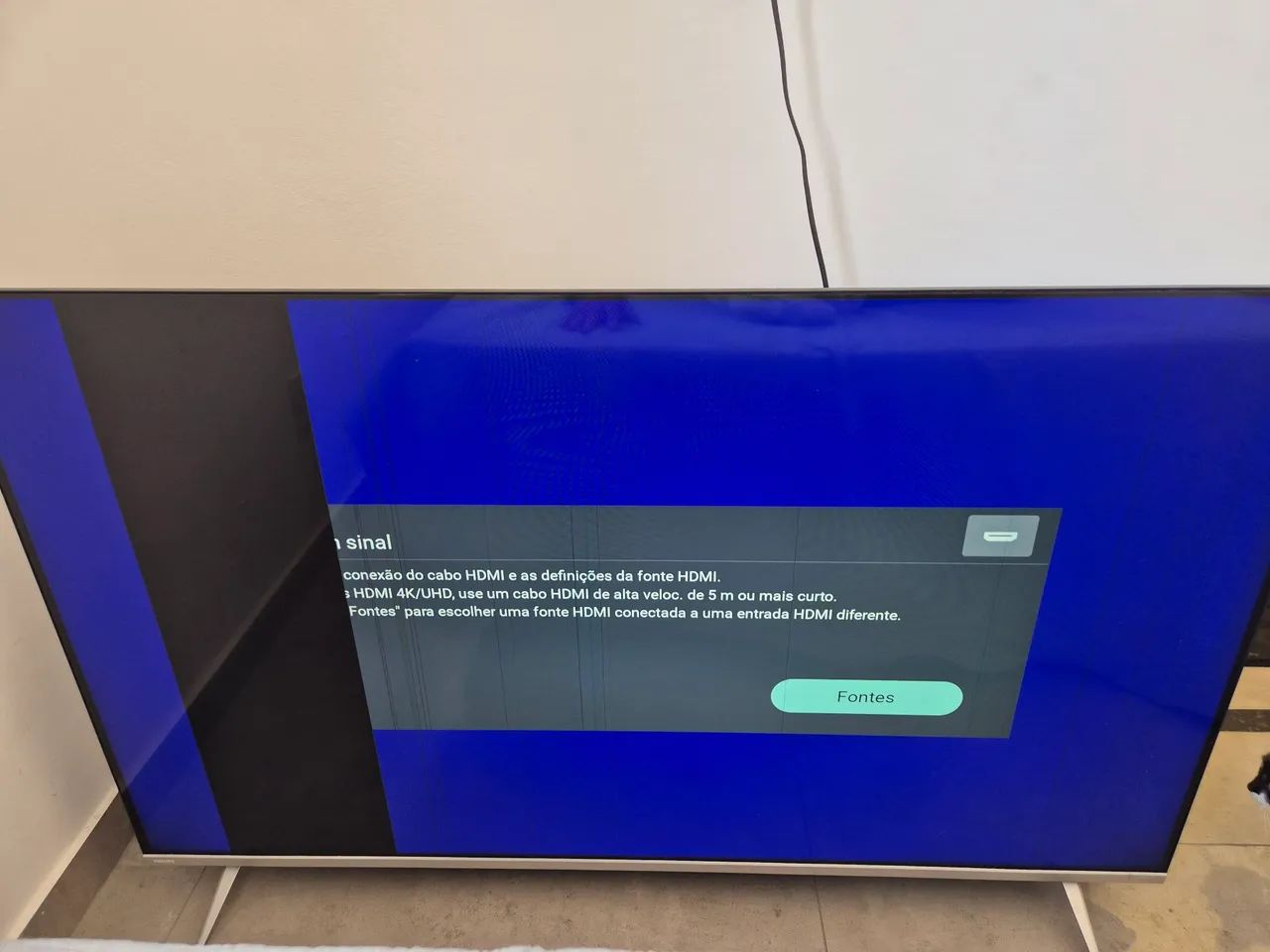 TV Philips LED 4K de 55 com defeito  - Foto 2
