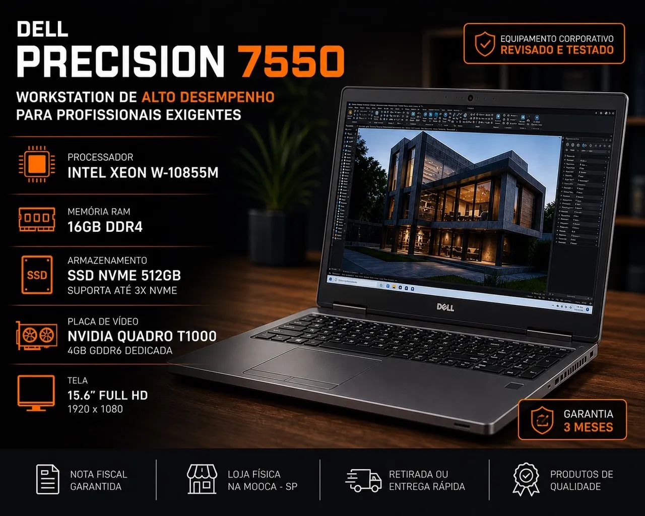 Dell Precision 7550 | Workstation Profissional - Notebooks