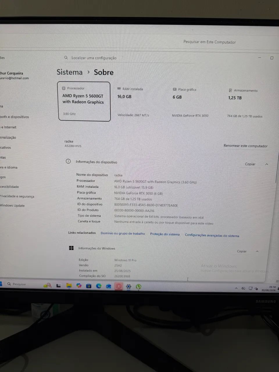 PC GAMER NVIDIA 3050 - Foto 3